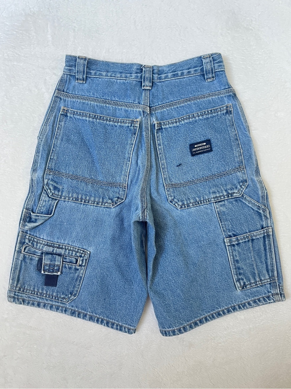 VTG Canyon River Blues Carpenter Denim Shorts 9” inseam sz 10R Streetwear 90s - Picture 5 of 9